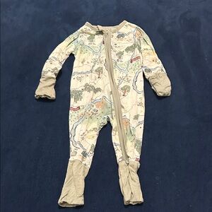 Adventure Map Print Kids Footie